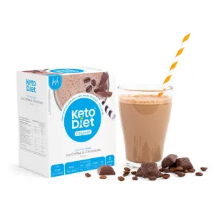 KetoDiet Proteínový nápoj – príchuť ľadová káva a čokoláda (7 porcií)