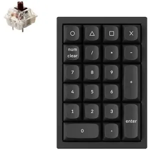 Keychron QMK Q0 Hot-Swappable Number Pad RGB Gateron G Pro Brown Switch Mechanical – Black Version