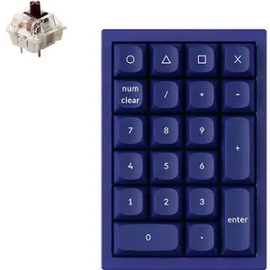 Keychron QMK Q0 Hot-Swappable Number Pad RGB Gateron G Pro Brown Switch Mechanical – Blue Version