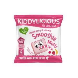 Kiddylicious Ovocné vankúše zo strawberries a banánov 6 g