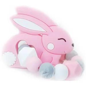 KidPro Silikónové hryzátko Zajačik ružový