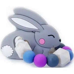 KidPro Silikónové hryzátko Zajačik šedý