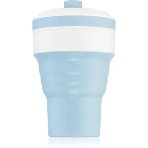 KidPro Collapsible Mug hrnček s rúrkou Blue 350 ml