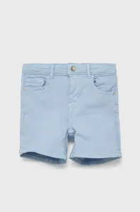 Detské rifľové krátke nohavice Kids Only fialová farba, jednofarebné, nastaviteľný pás #8937064