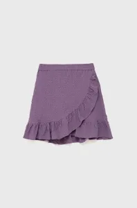 Dievčenská sukňa Kids Only fialová farba, mini, áčkový strih