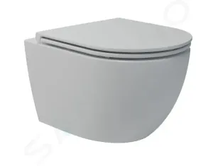 Kielle - Oudee Závesné kompaktné WC s doskou SoftClose, Vortex Rimless, biela 30102002