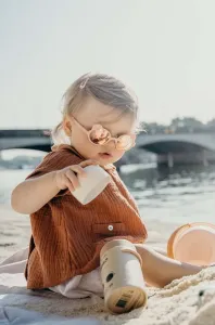 KiETLA Ours'on 0-12 months slnečné okuliare pre deti Peach 1 ks