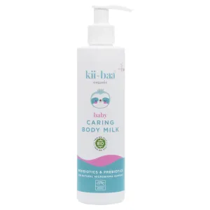 kii-baa® organic Baby Caring Body Milk ošetrujúce telové mlieko s probiotikami a prebiotikami pre deti od narodenia 250 ml