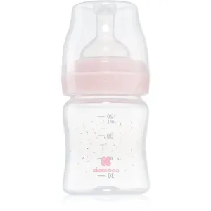 KIKKABOO - Dojčenská fľaša 120ml 0m+ Hippo Dreams Pink