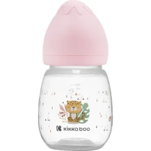 Kikkaboo Savanna Anti-colic Feeding Bottle dojčenská fľaša 3 m+ Pink 180 ml
