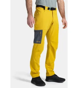 KILPI LIGNE-M Pánske outdoorové nohavice - väčšia veľkosť TMX406KI zlatá 4XL