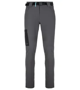 KILPI LIGNE-M Pánske outdoorové nohavice RM0205KI Tmavosivá XLS