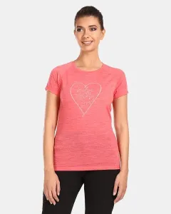 Ružové dámske tričko s prímesou vlny Kilpi ZARJA