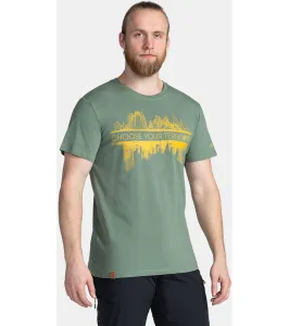 KILPI CHOOSE-M Pánske bavlnené tričko TM0374KI Tmavo zelená XL
