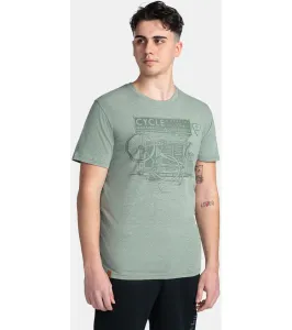KILPI PORTELA-M Pánske bavlnené tričko TM0376KI Tmavo zelená 3XL