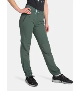 KILPI HOSIO-W Dámske outdoorové nohavice - väčšia veľkosť TLX404KI Tmavo zelená 50