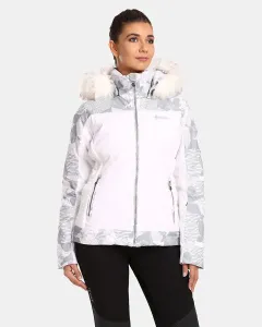 Women's ski jacket with integrated heating KILPI LENA-W White #9188586