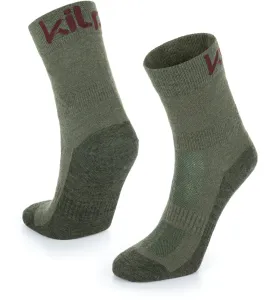 KILPI LIRIN-U Unisex outdoorové ponožky RU0908KI Kaki 39