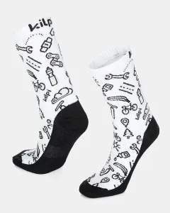 Čierno-biele unisex športové ponožky Kilpi FINISHER