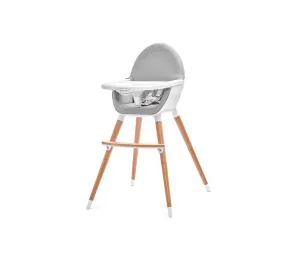 Kinderkraft KINDERKRAFT - Detská jedálenská stolička FINI šedá/biela #3898031