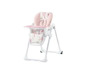 Kinderkraft KINDERKRAFT - Detská jedálenská stolička YUMMY ružová/biela