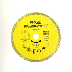 Kinekus Diamantový kotúč PROKIN 180x22,23mm TURBO