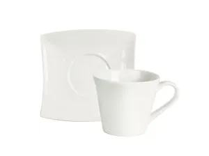 Kinekus Šálka s podšálkou na kávu, porcelánová, 220ml, ZARA, 2+2 ks