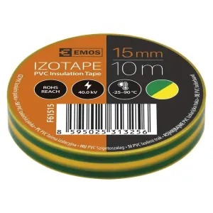 EMOS Izolačná páska PVC 15mm / 10m zelenožltá, 2001151050
