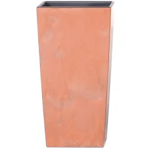 Kinekus Kvetináč plastový terakota, 19,5x19,5x37,5cm, Urbi Square BETON Effect, s vložkou