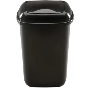 Kinekus Kôš na odpad preklápací 12 l, plastový, QUATRO, čierny #2706864