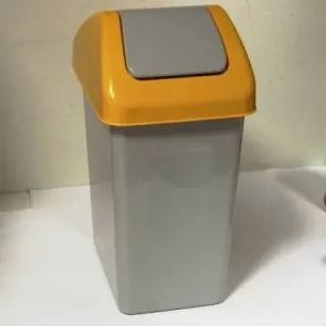 Kinekus Kôš na odpad preklápací 25 l, plastový, SWING, oranžovo - sivý