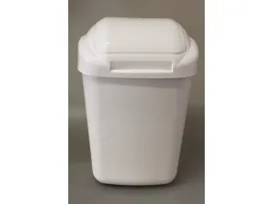 Kinekus Kôš na odpad preklápací 30l, plastový, STANDARD, biely