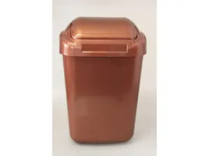 Kinekus Kôš na odpad preklápací 30 l, plastový, STANDARD, medeno - hnedý