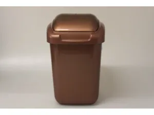 Kinekus Kôš na odpad preklápací 15 l, plastový, STANDARD, hnedý