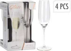 Kinekus Pohár na šampanské 210 ml, sada 4ks