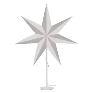 EMOS - Svietnik na žiarovku E14 s papierovou hviezdou biely, 67 × 45 cm, vnútorný