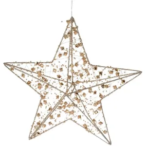 Kinekus Svetlo vianočné 20 LED teplé biele hviezda 30x30 cm s časovačom baterky