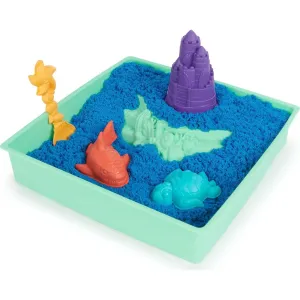 SPIN MASTER - Kinetic sand box na tekutý piesok s podložkou modrá