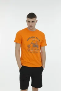 KINETIX Ml Zach-b 11vntagex3 Oranžové pánske tričko s krátkym rukávom