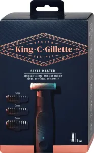 Gillette King C. Style Master zastrihávač na fúzy s vymeniteľnými nadstavcami 1 ks
