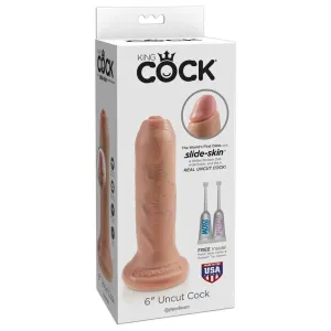 King Cock 6 Predkožkátor - realistické dildo (15 cm) - prírodná farba #3430831