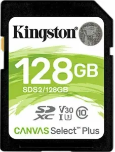 SDXC karta KINGSTON 128GB Canvas Select Plus SD Class 10 UHS-I (r100MB/s, w85MB/s)