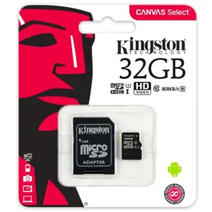 Kingston Canvas Select Plus micro SDHC 32GB Class 10 UHS-I + SD adaptér