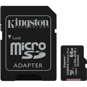Kingston Canvas Select Plus micro SDXC 64GB Class 10 UHS-I + SD adaptér