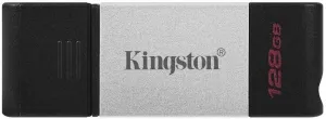 Kingston USB flash disk, USB 3.0, 128GB, DataTraveler 80, čierny, DT80/128GB, USB C