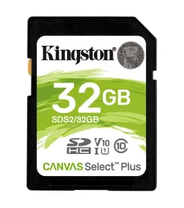 Kingston Canvas SeIect Plus Secure Digital SDHC UHS-I 32GB | Class 10, rýchlosť 100MB/s (SDS2/32GB)