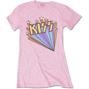 Kiss tričko Stars Ružová M