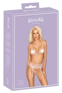Kissable - Súprava čipkovaného spodného prádla (ružová)