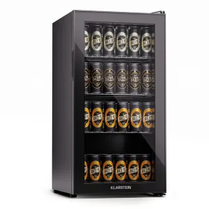 Klarstein Beersafe 74 Slim, chladnička, 74 litrov, 3 police, panoramatické sklenené dvere #8135504