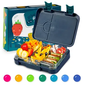 Klarstein junior Lunchbox, 6 priehradiek, 21,3 x 15 x 4,5 cm (Š x V x H), bez BPA #1427446